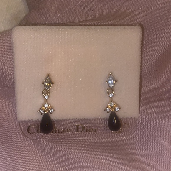 1980s Vintage Dior Drop Earrings! - Picture 1 of 4